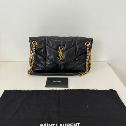 Sac Saint Laurent Loulou Puffer small Noir