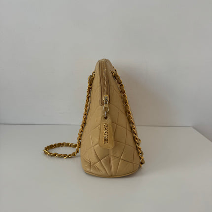 Sac Chanel shopping épaule beige