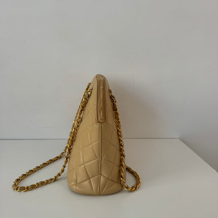 Sac Chanel shopping épaule beige