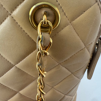Sac Chanel shopping épaule beige