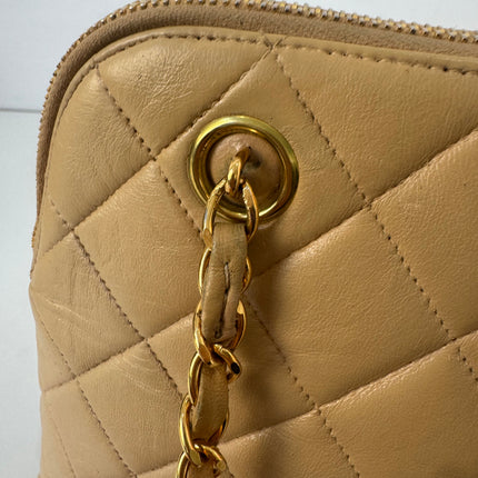 Sac Chanel shopping épaule beige