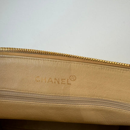 Sac Chanel shopping épaule beige