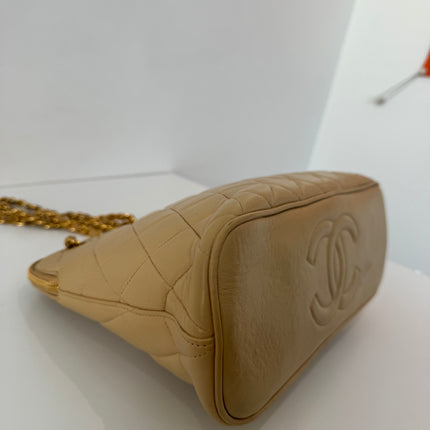 Sac Chanel shopping épaule beige