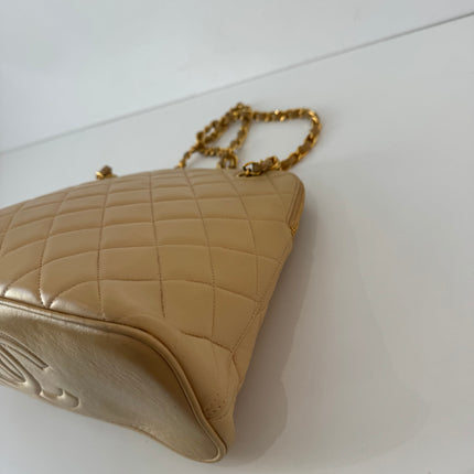 Sac Chanel shopping épaule beige