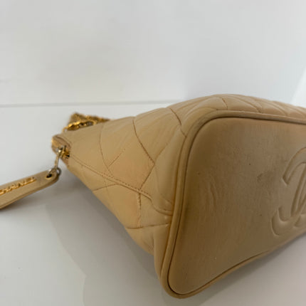 Sac Chanel shopping épaule beige