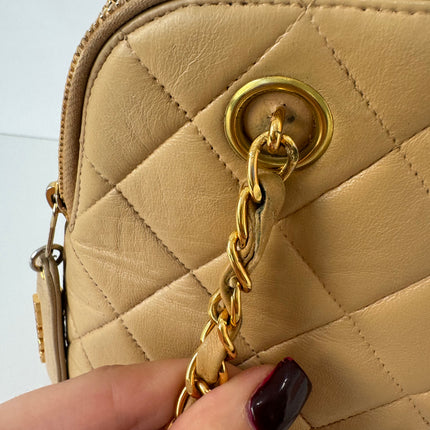 Sac Chanel shopping épaule beige