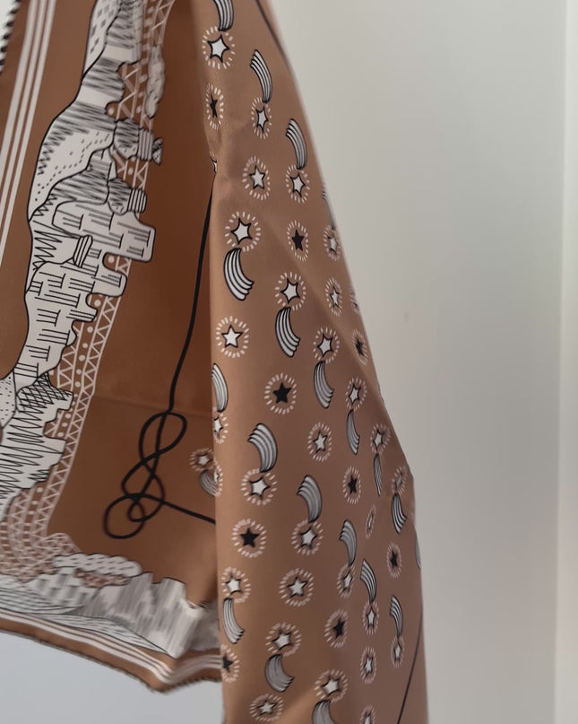 Bandana Hermès 55cm Les canyons étoiles